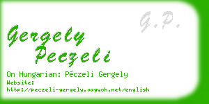 gergely peczeli business card