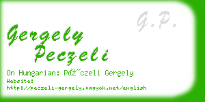 gergely peczeli business card